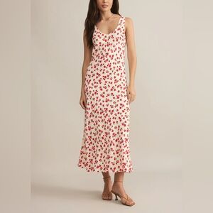 BASK IN SPRING MIDI DRESS